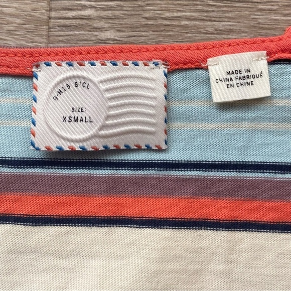 Anthropologie Postcard Tie Shoulder Stripe Tank Top XSmall - Picture 5 of 8